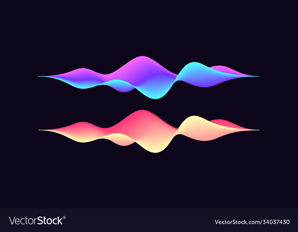 Abstract wave shape for voice recognition system vector image Abstract wave shape for voice recognition system