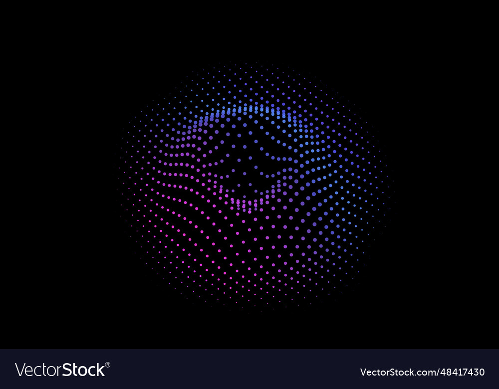 Abstract waveform net pulsating hole dots nodes