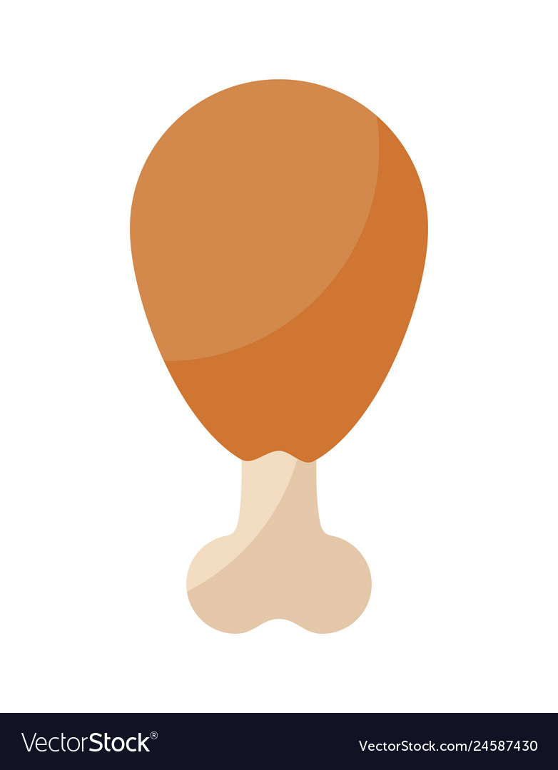 Chicken leg isolated icon