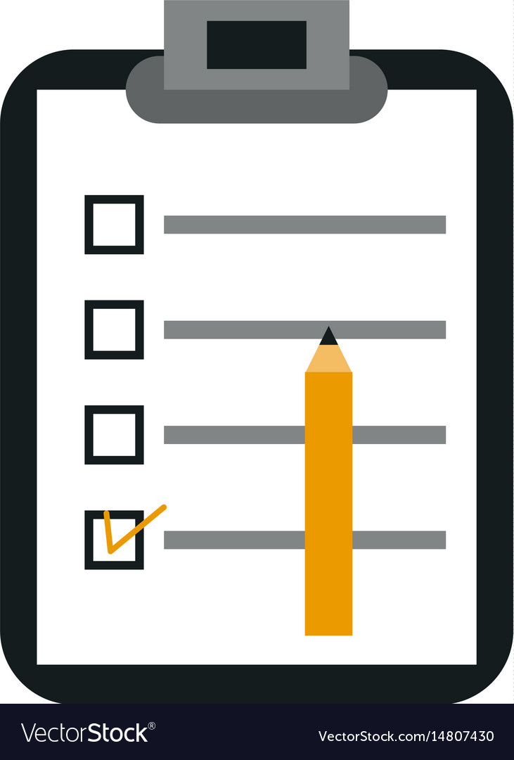 Clipboard with checklist icon image