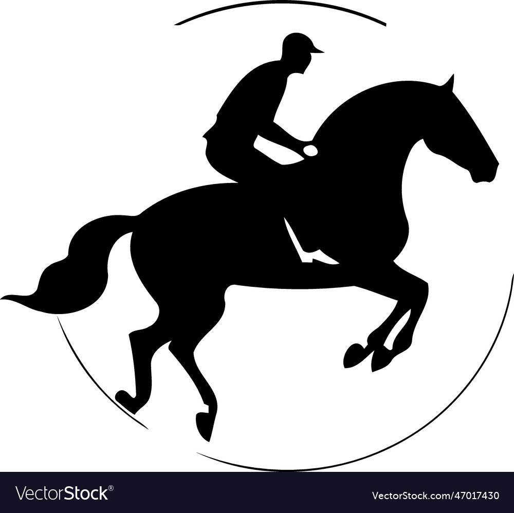 Cowboy man riding a horse at rodeo Royalty Free Vector Image