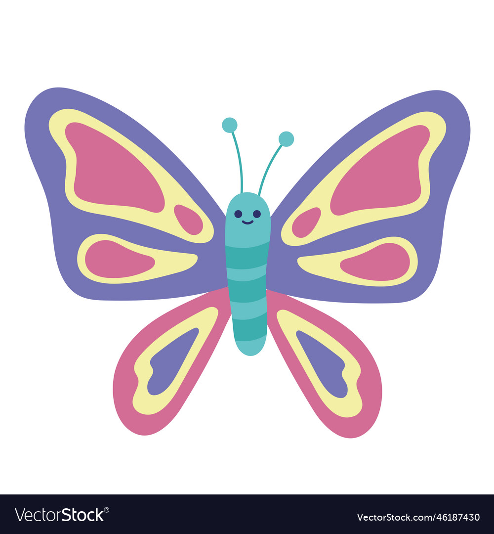 Cute butterfly spring Royalty Free Vector Image