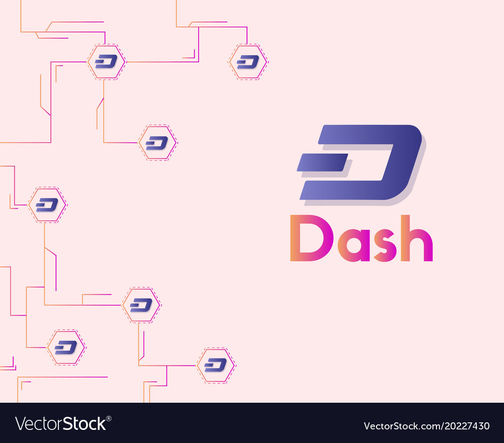 Dash blockchain technology style background