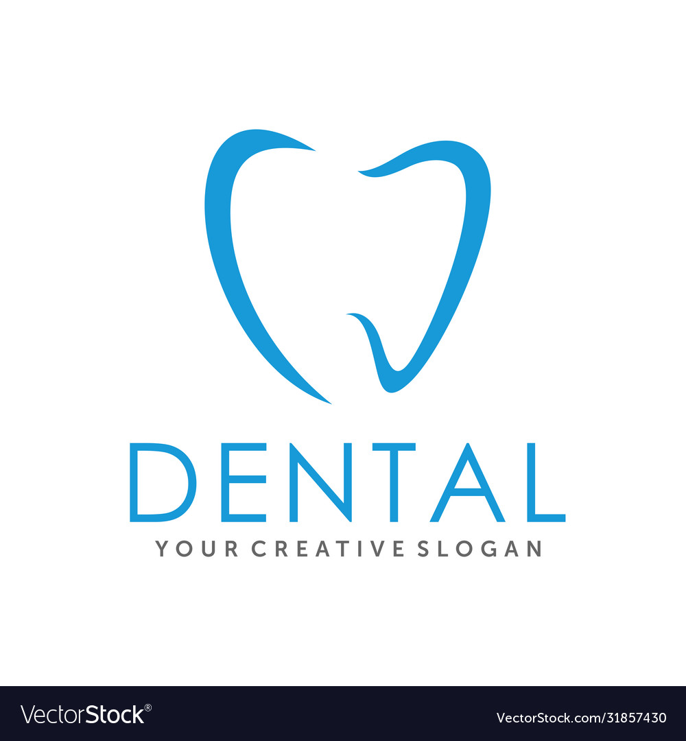 Dental logo care logo Royalty Free Vector Image