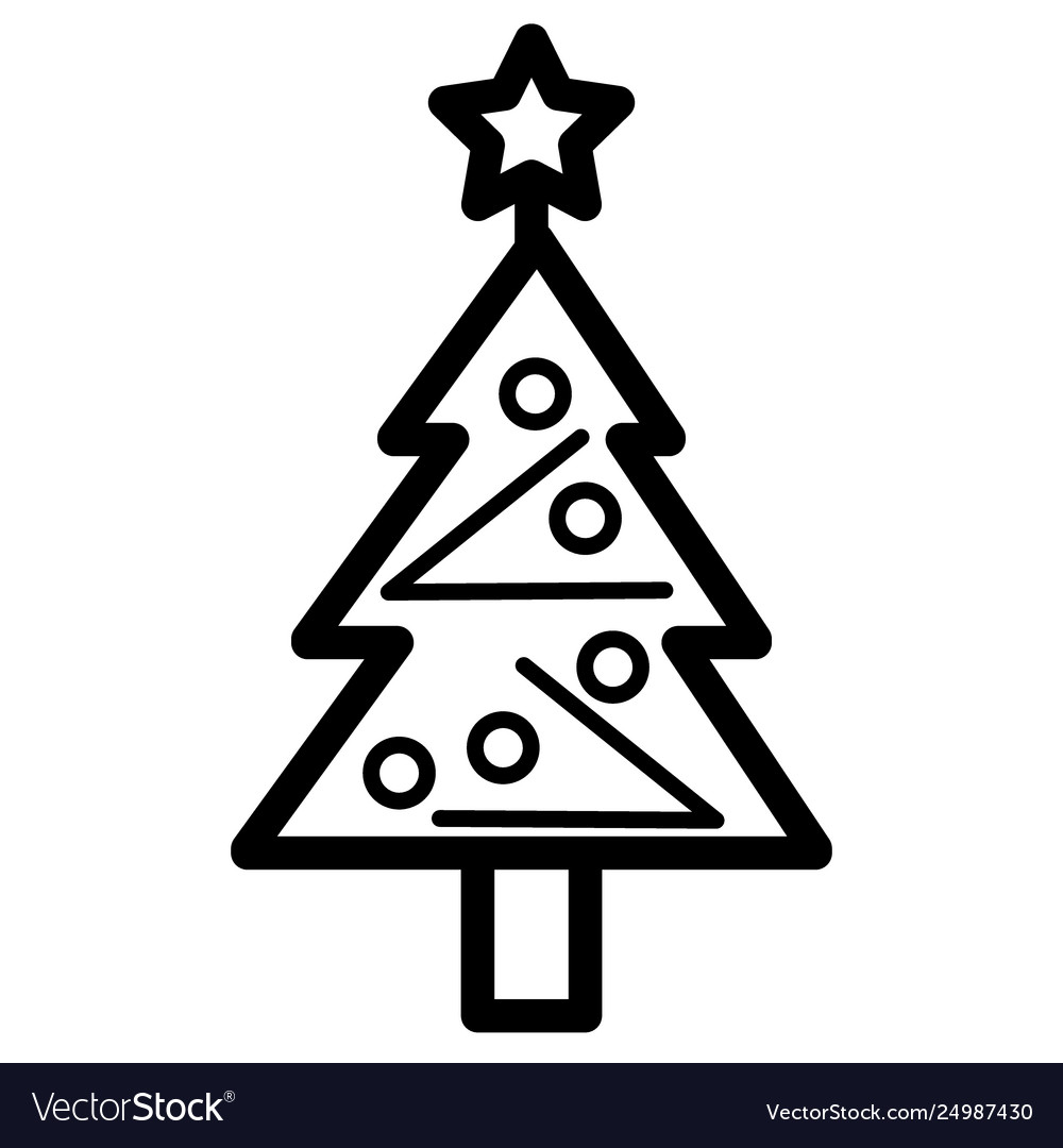 Angezogene Weihnachtsbaum Icon