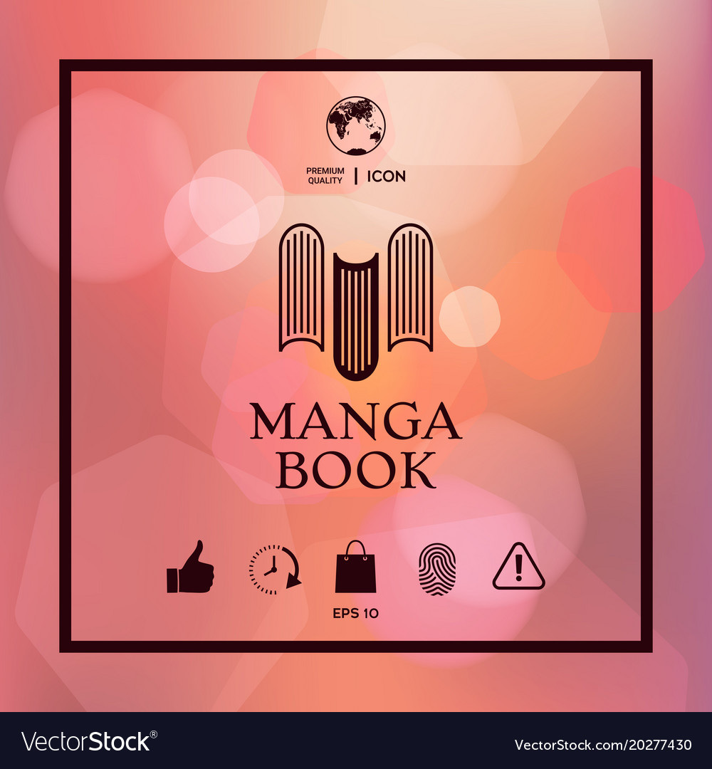 Elegant logo with book symbol - like the letter m