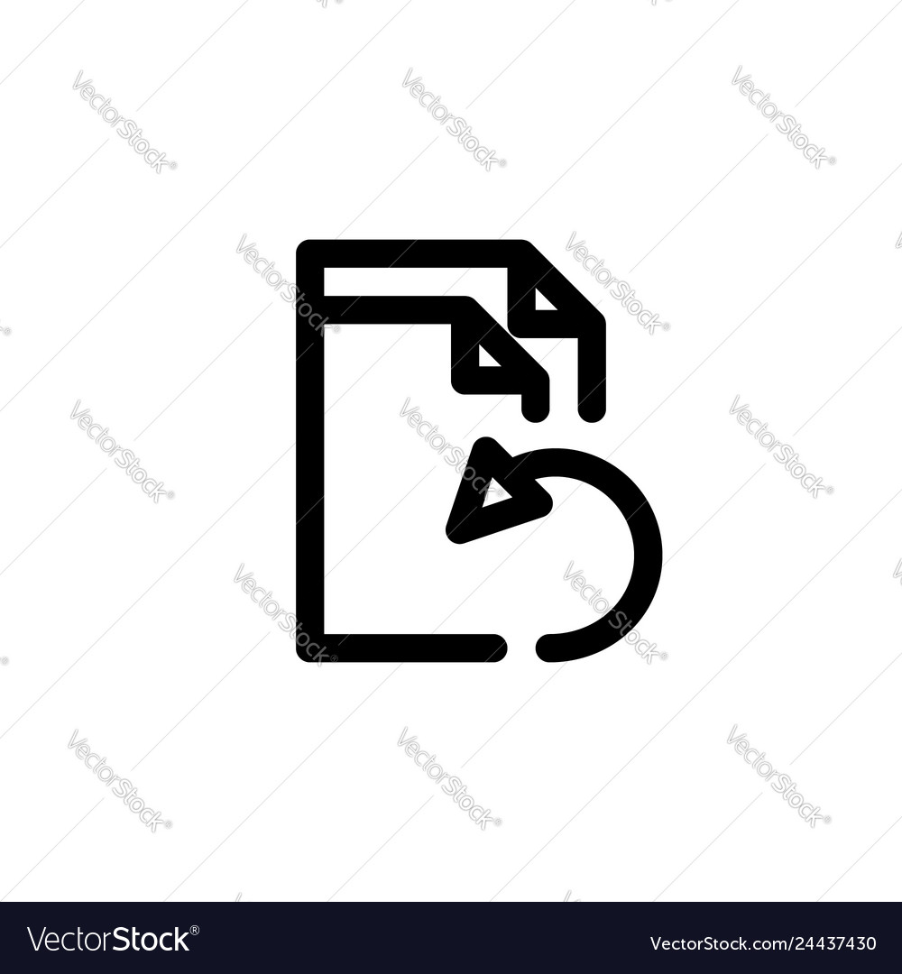 File recovery icon with line style vector image File recovery icon with line style