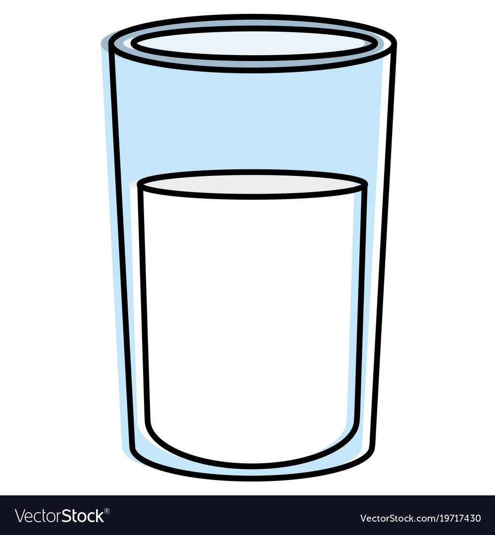 Glass with milk icon Royalty Free Vector Image