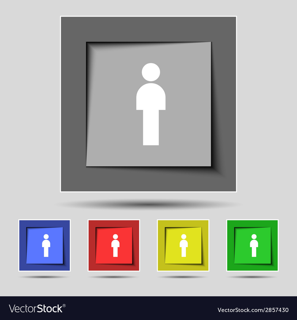 Human sign icon man person symbol male toilet set