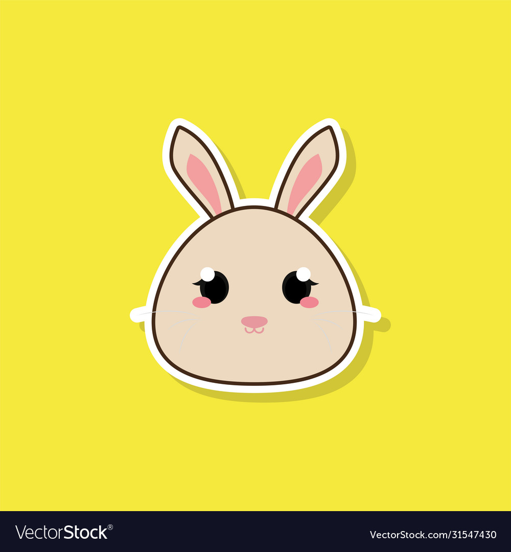 Isolated cute bunny Royalty Free Vector Image - VectorStock