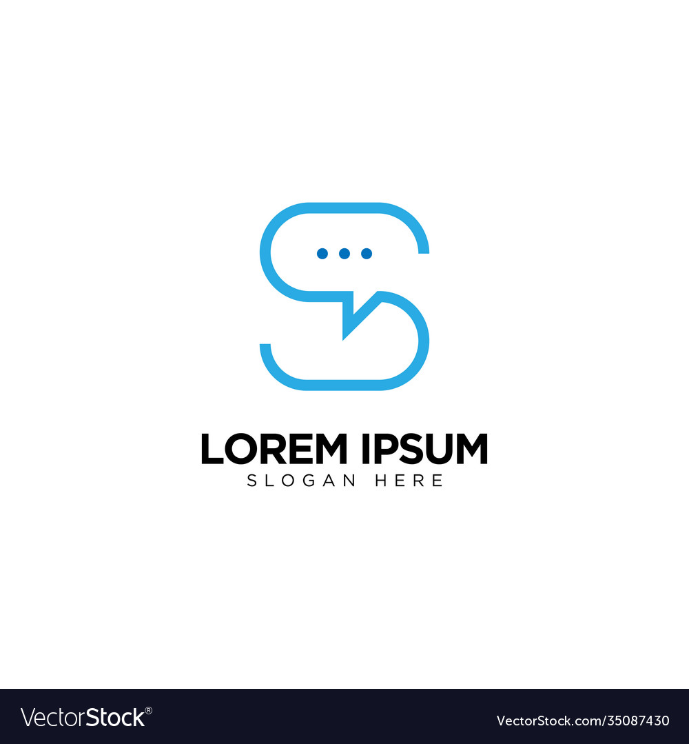 Letter s chat logo template design message icon
