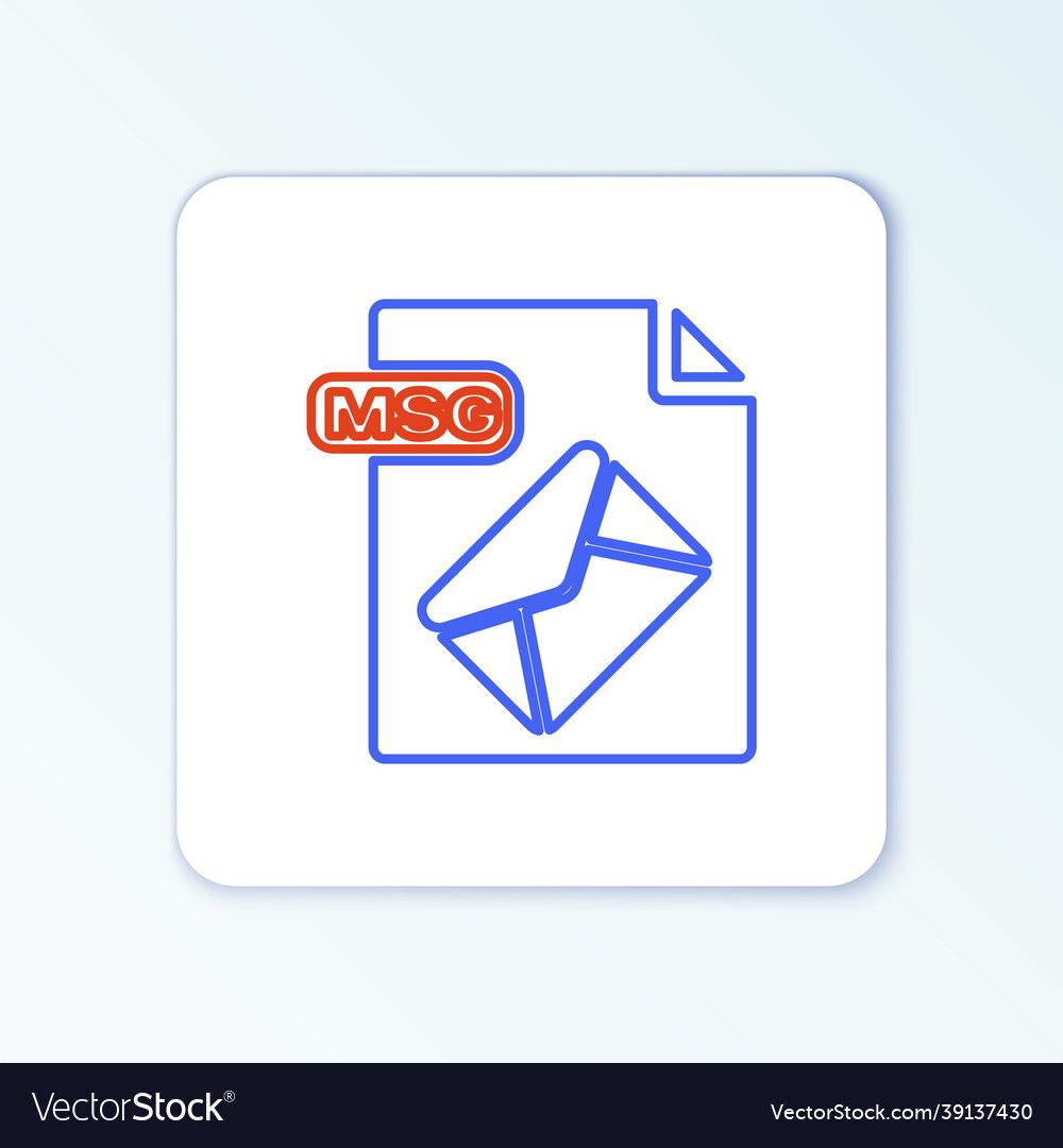 Line msg file document download button icon vector image Line msg file document download button icon