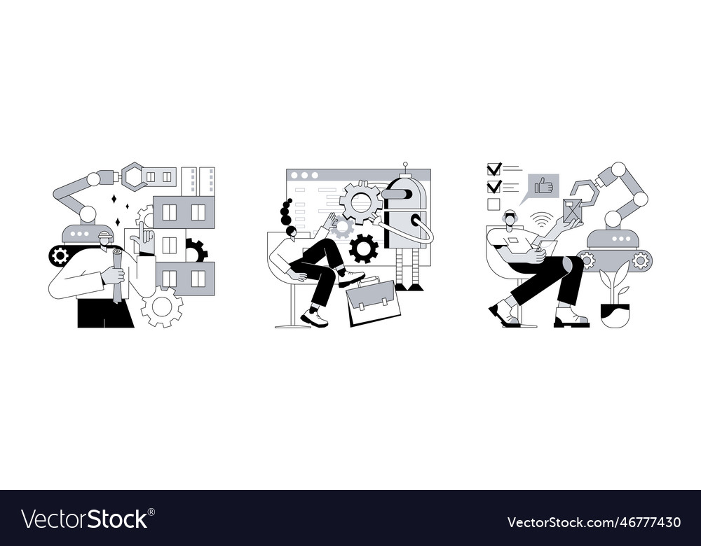 Machine work abstract concept