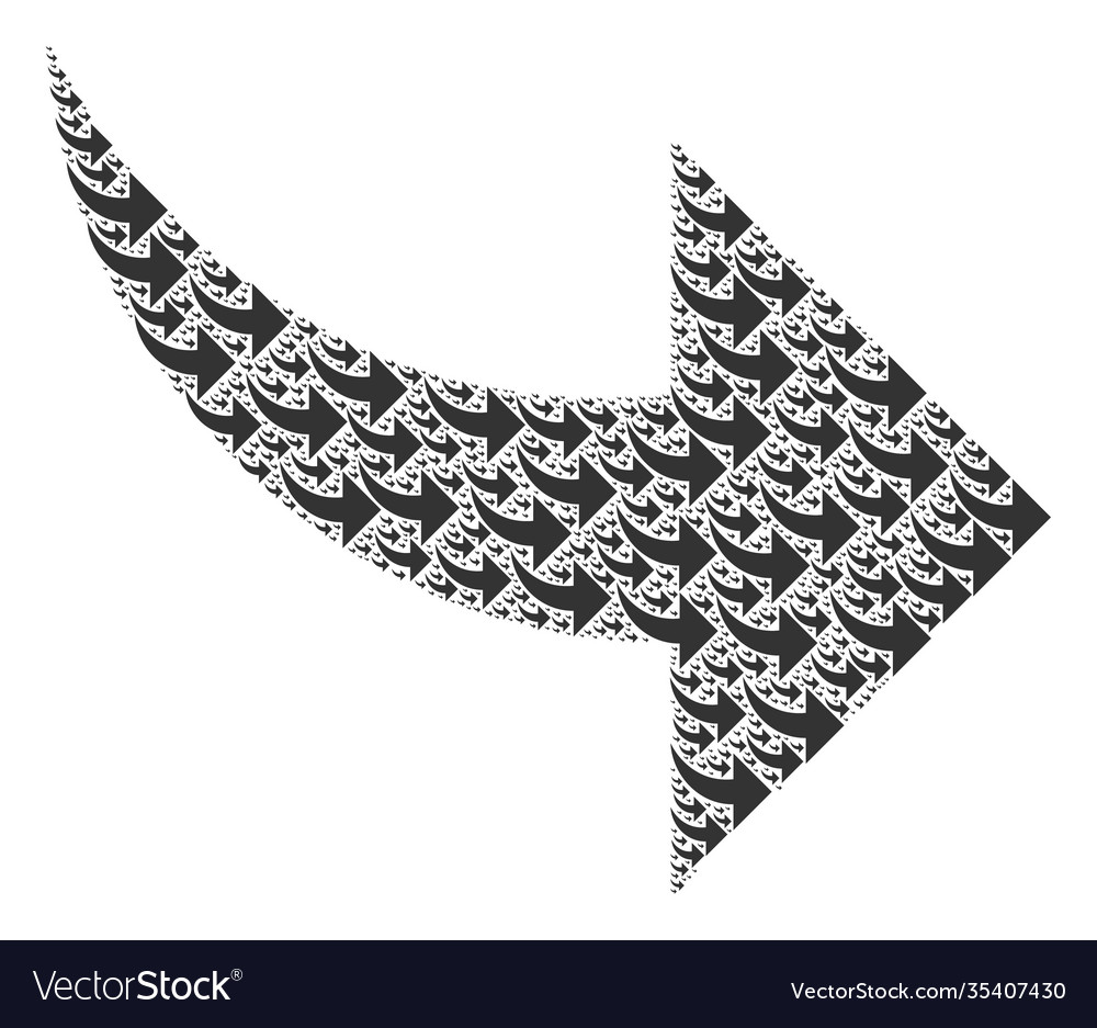 Redo recursive mosaic itself icons vector image Redo recursive mosaic itself icons