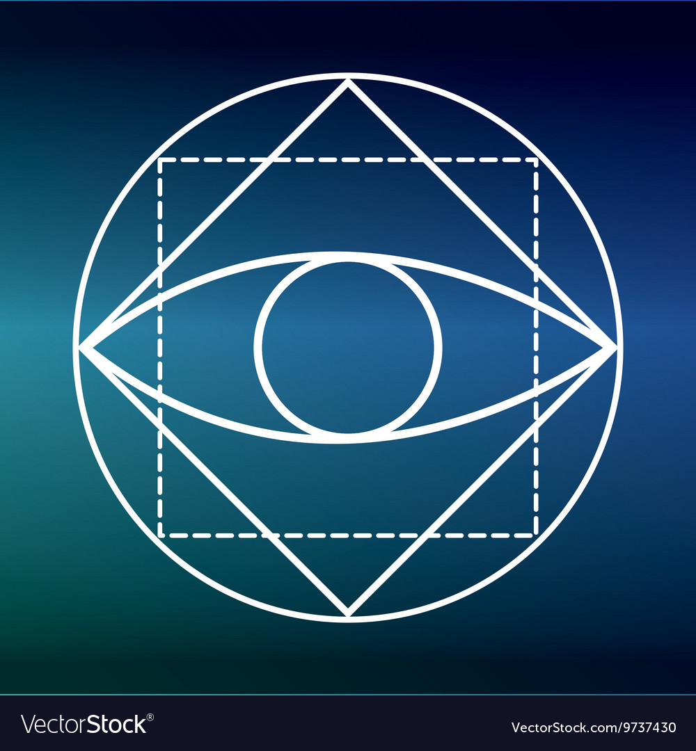 Sacred geometry icon white shape design