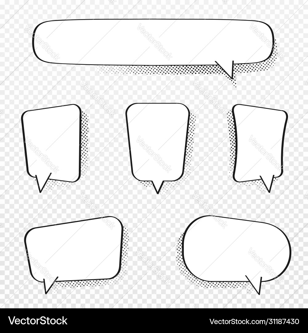 Set comic speech bubbles blank comic bubbles Vector Image