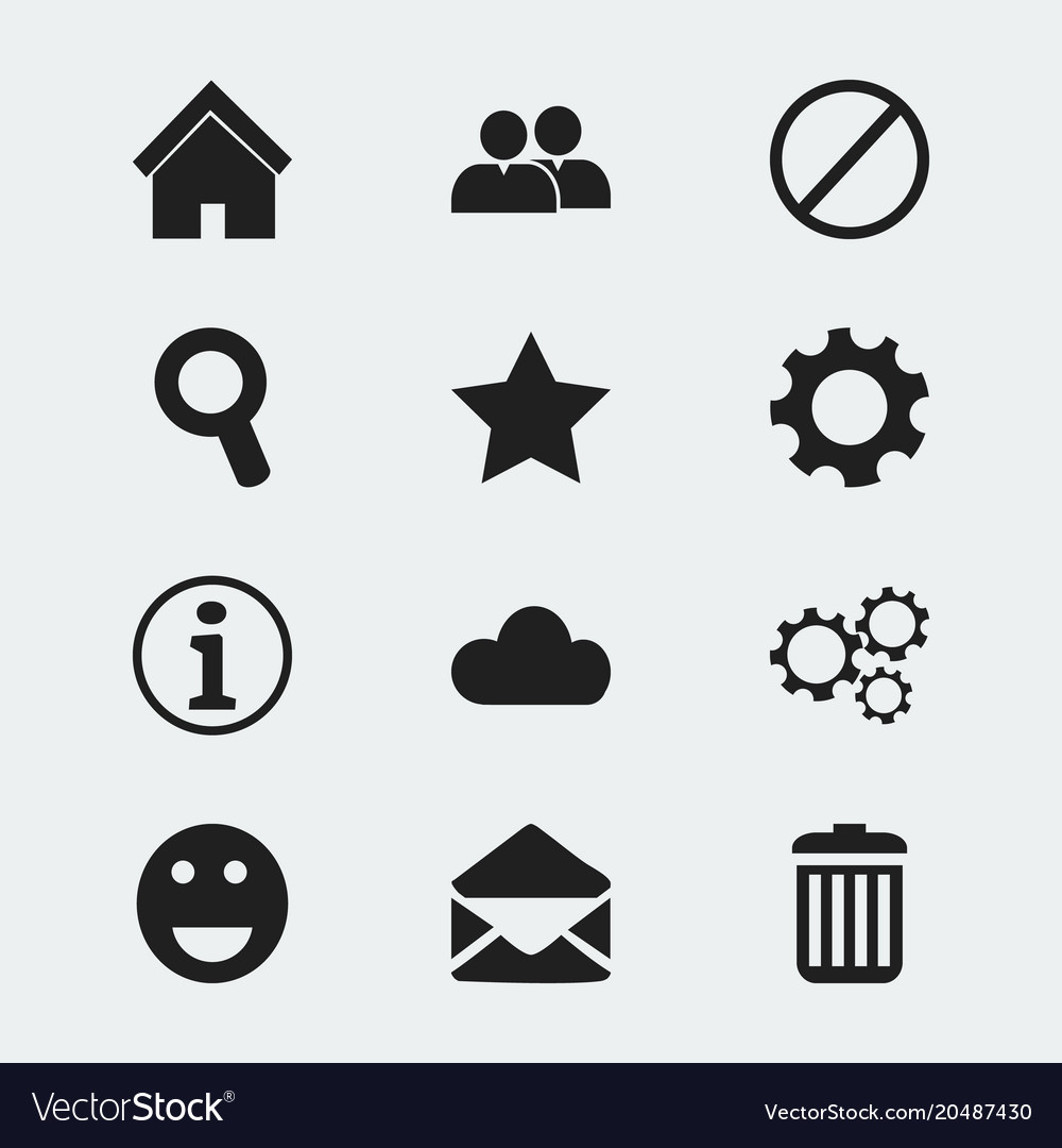Set of 12 editable internet icons includes