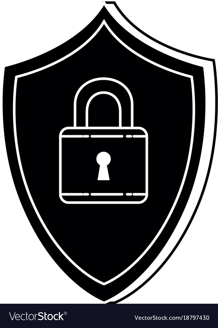 Shield with padlock security