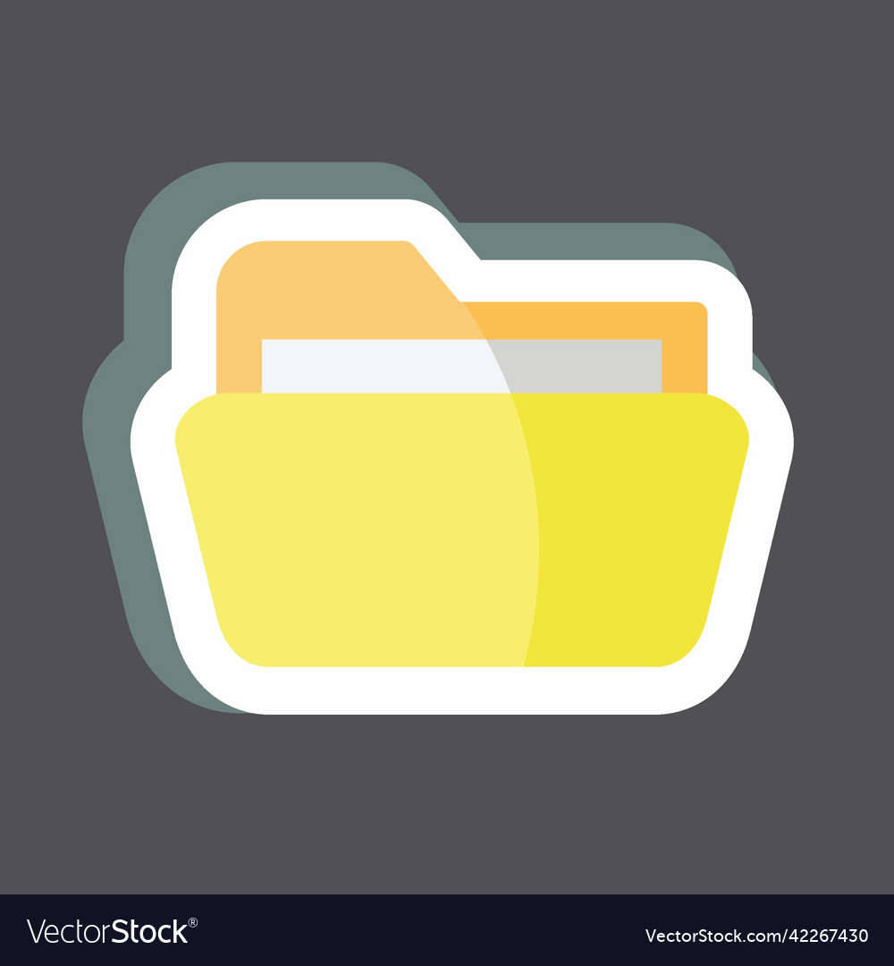 Sticker folder 2 suitable for web interface vector image Sticker folder 2 suitable for web interface
