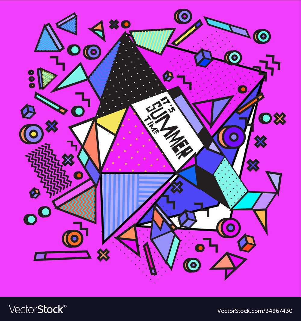 Triangle geometric forms for summer design event