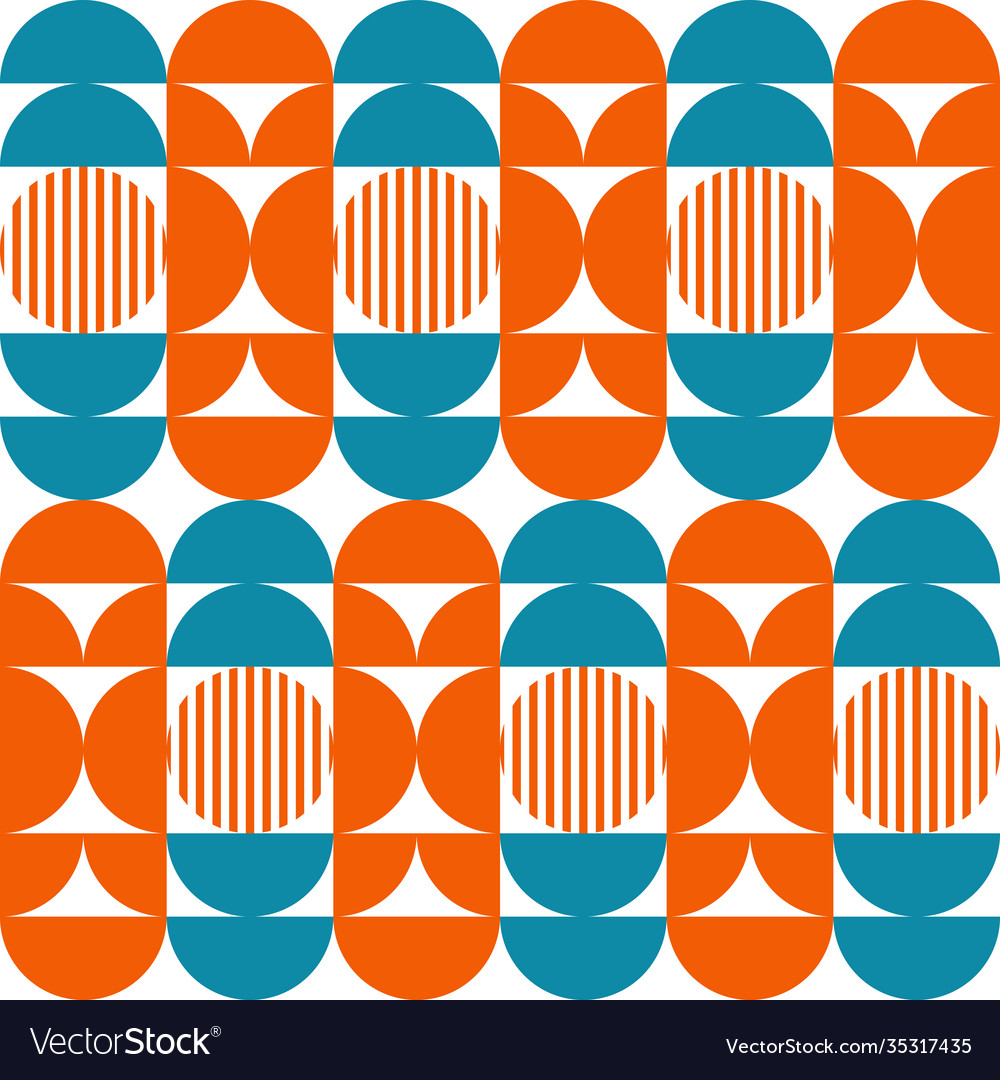 Abstract geometric pattern mid century Royalty Free Vector