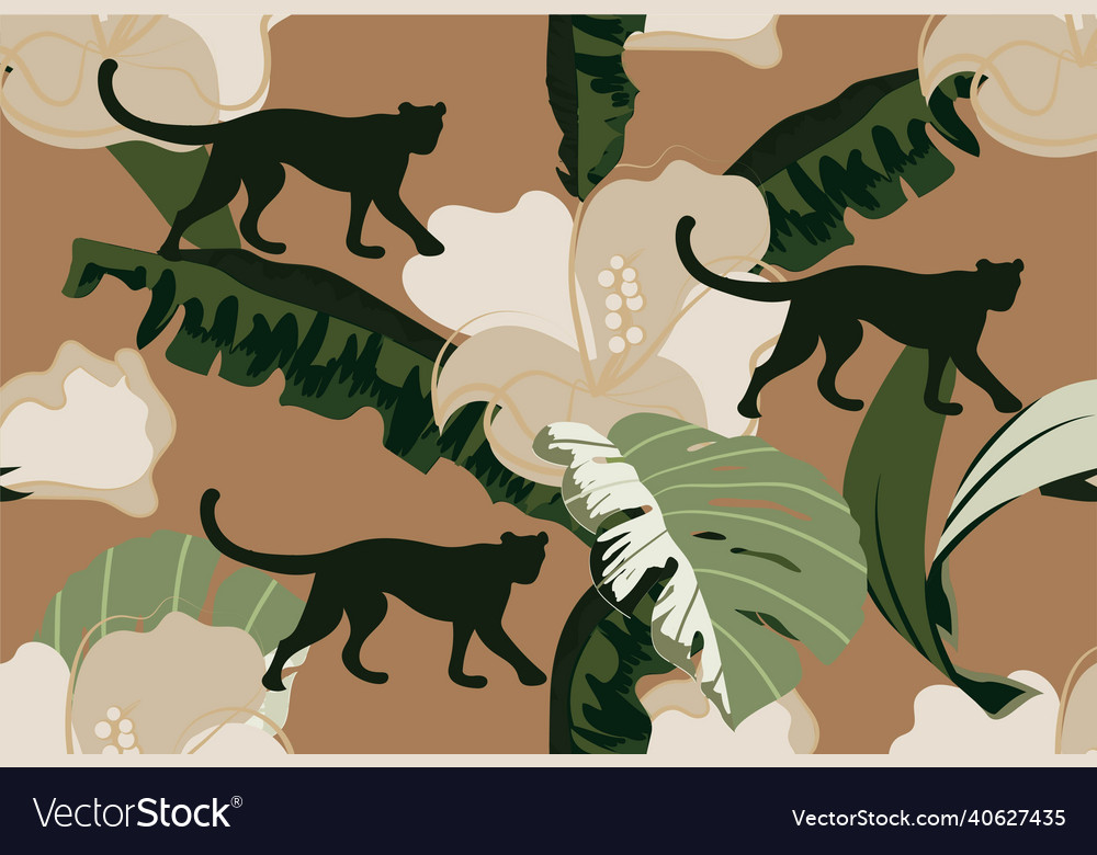 Abstract jungle pattern vector image Abstract jungle pattern