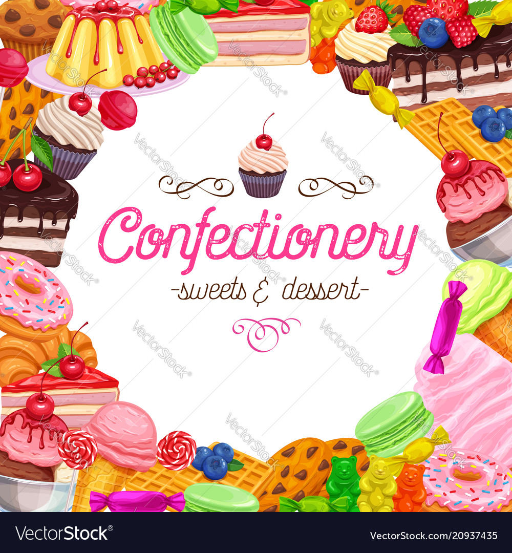 Banner Page Design Confectionery Royalty Free Vector Image