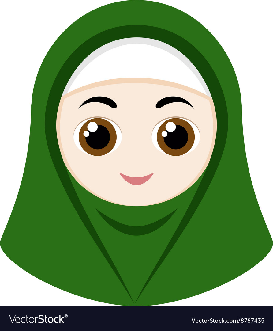 Cartoon Girl With Hijab Royalty Free Vector Image 