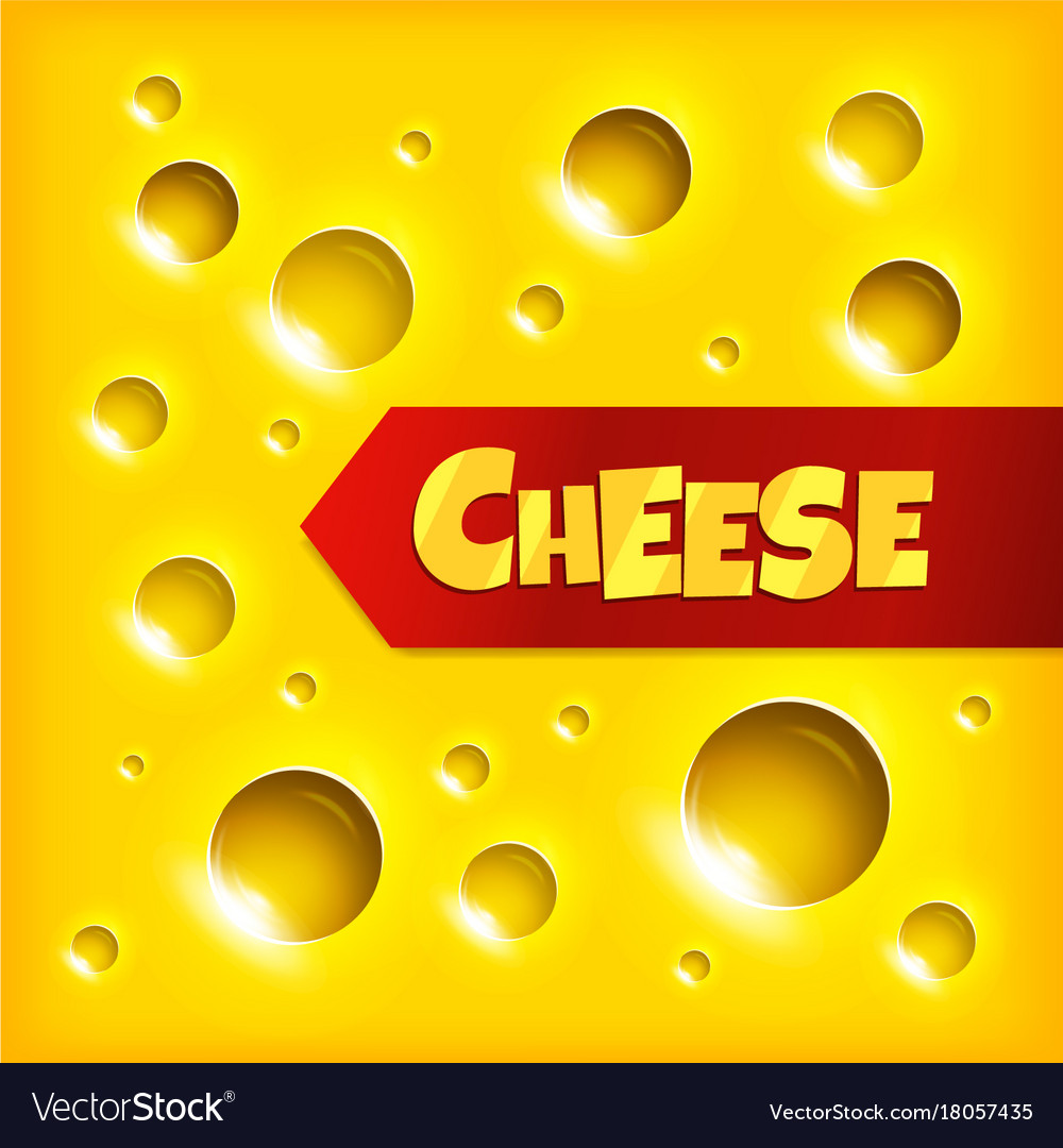 Cheese Slice Seamless Texture Background Vector Image