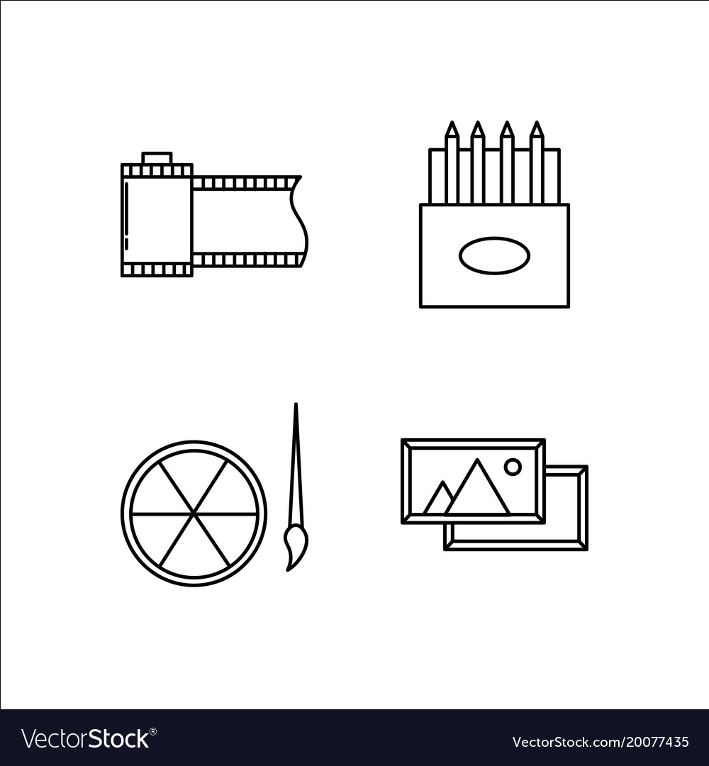 Design und Studio einfache lineare Icon-Setsimple