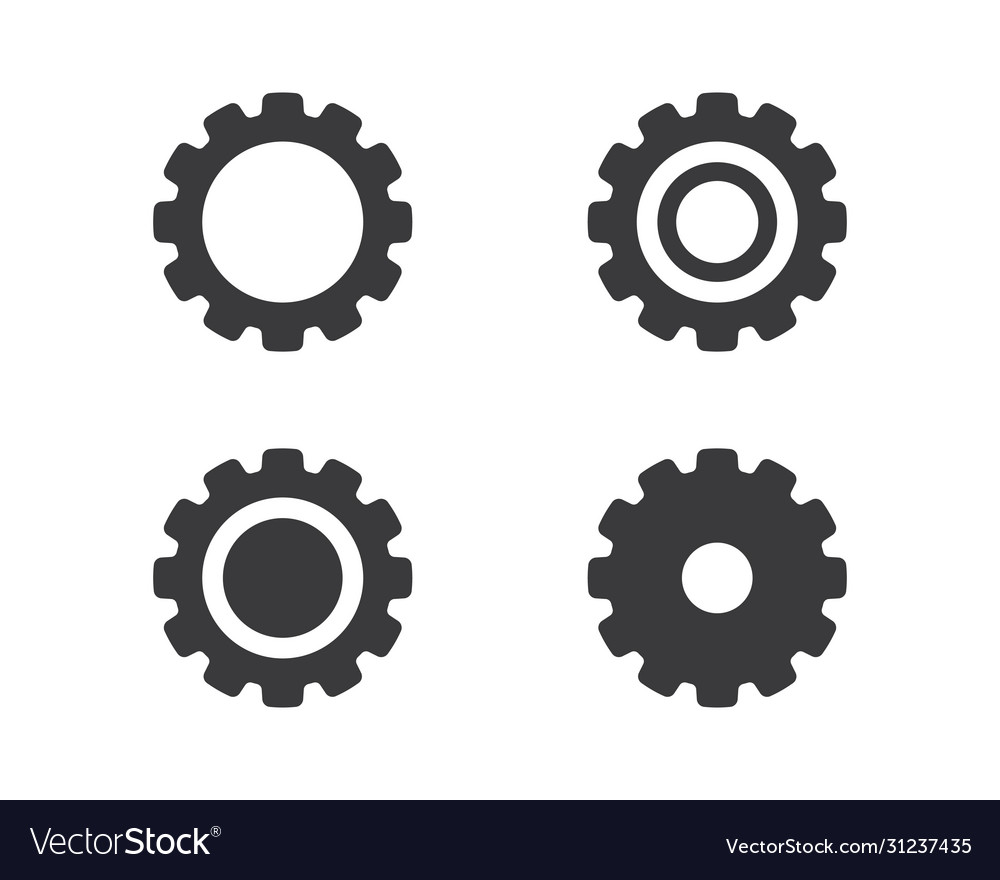 Gear logo template icon Royalty Free Vector Image