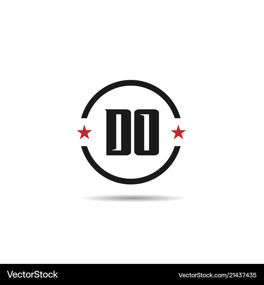 Initial letter do logo template design Royalty Free Vector