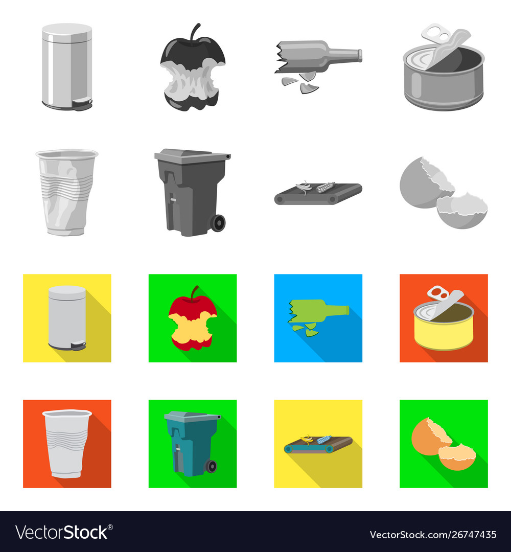 Isolated object refuse and junk logo vector image Isolated object refuse and junk logo