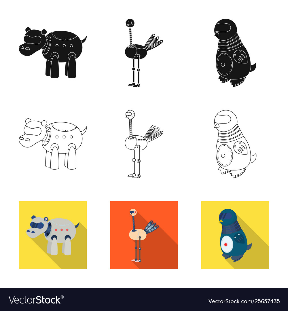 Isolated object toy and science icon set
