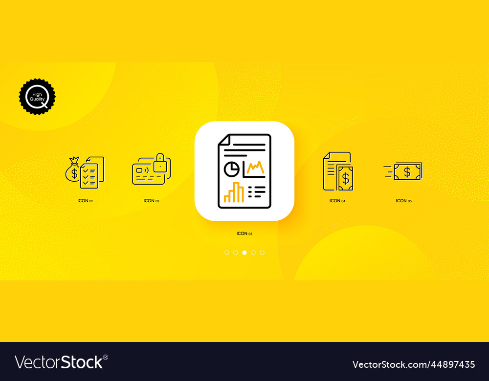 Money transfer card and report document minimal Vector Image Money transfer card and report document minimal