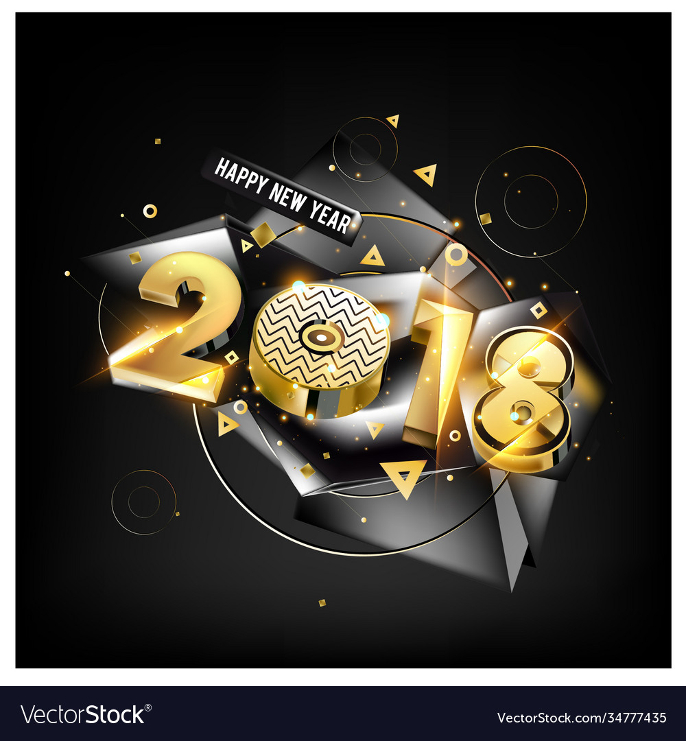 Neujahr 2018 Poster und Kalenderabdeckung vector image Neujahr 2018 Poster und Kalenderabdeckung
