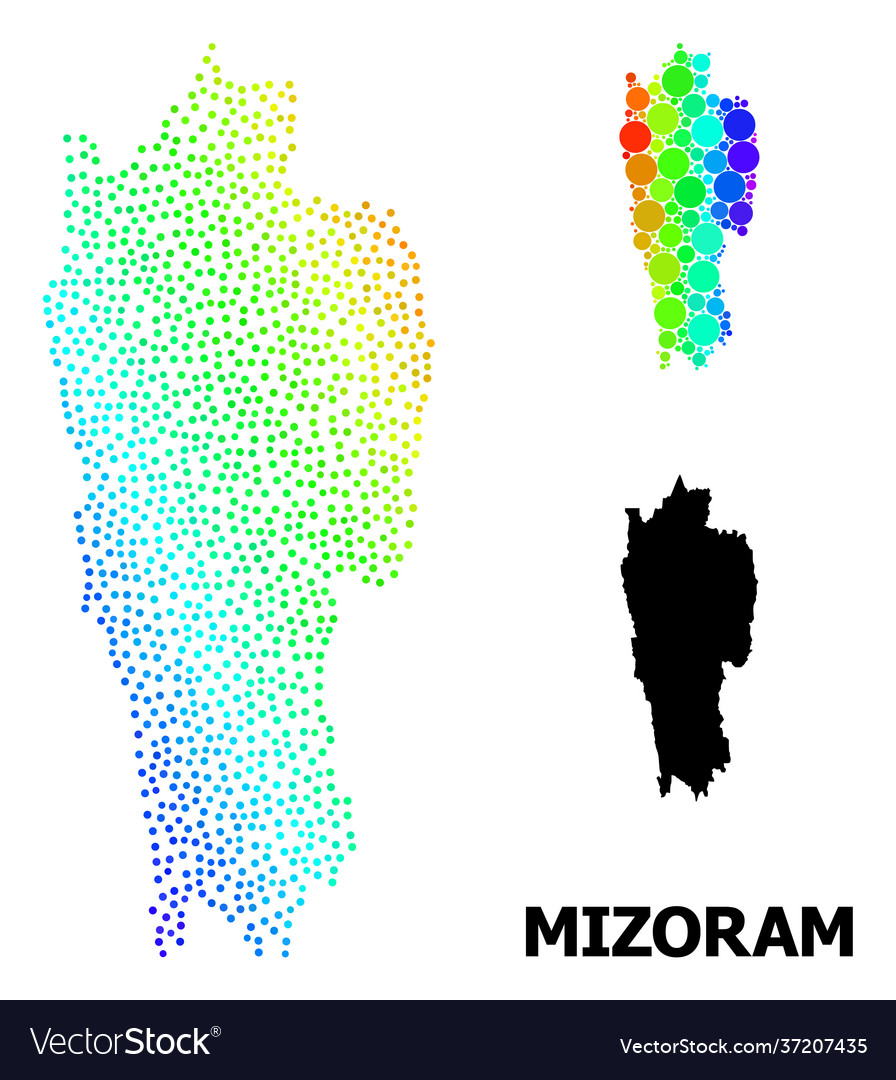 Spectrum gradient dot map mizoram state