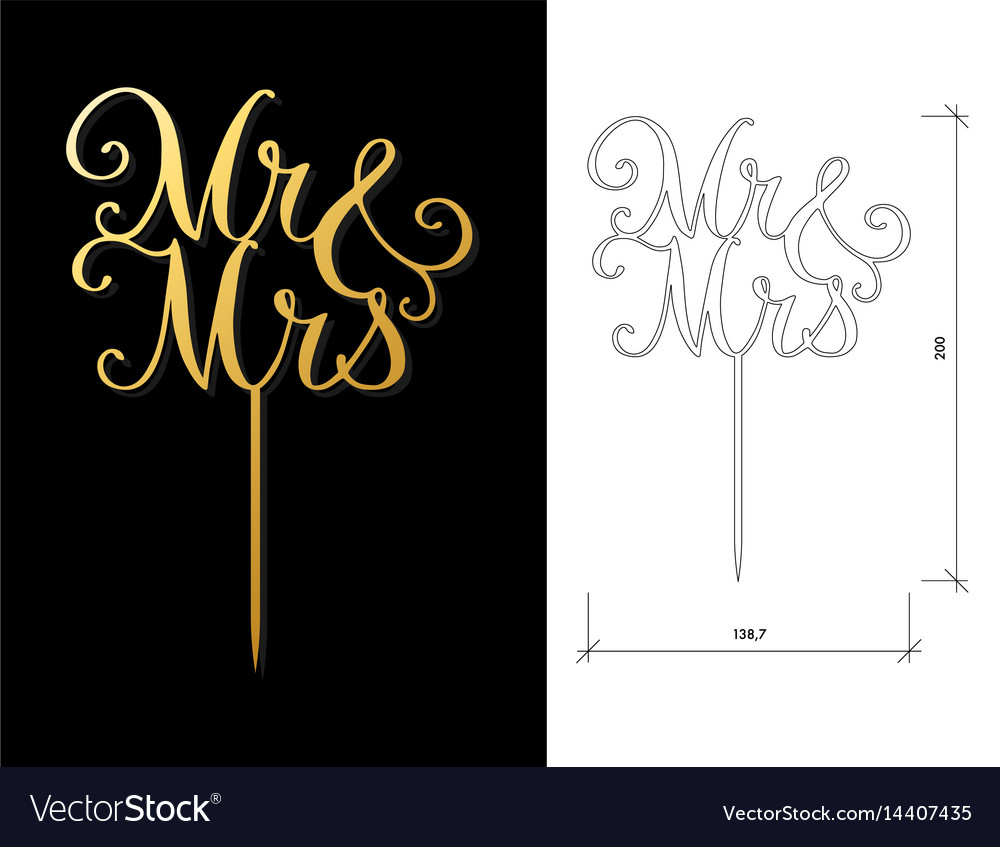 Download Wedding cake topper Royalty Free Vector Image - VectorStock