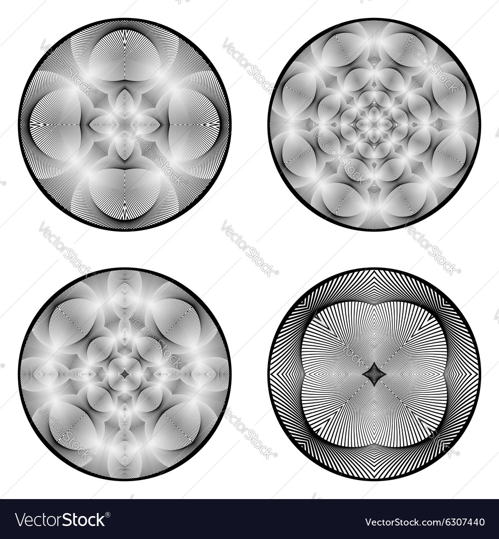 A set of design circle elements