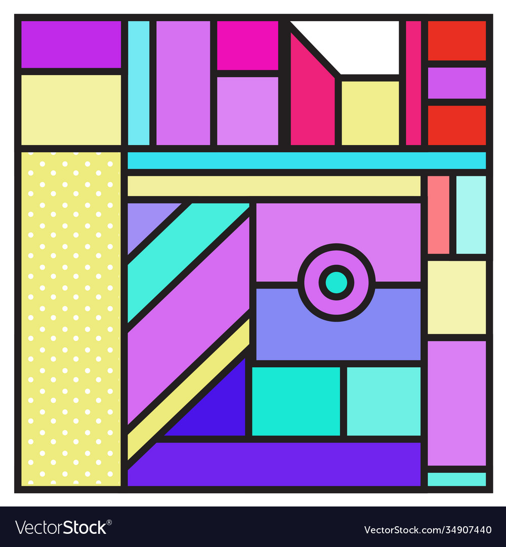 Abstract geometric colorful background memphis Vector Image Abstract geometric colorful background memphis
