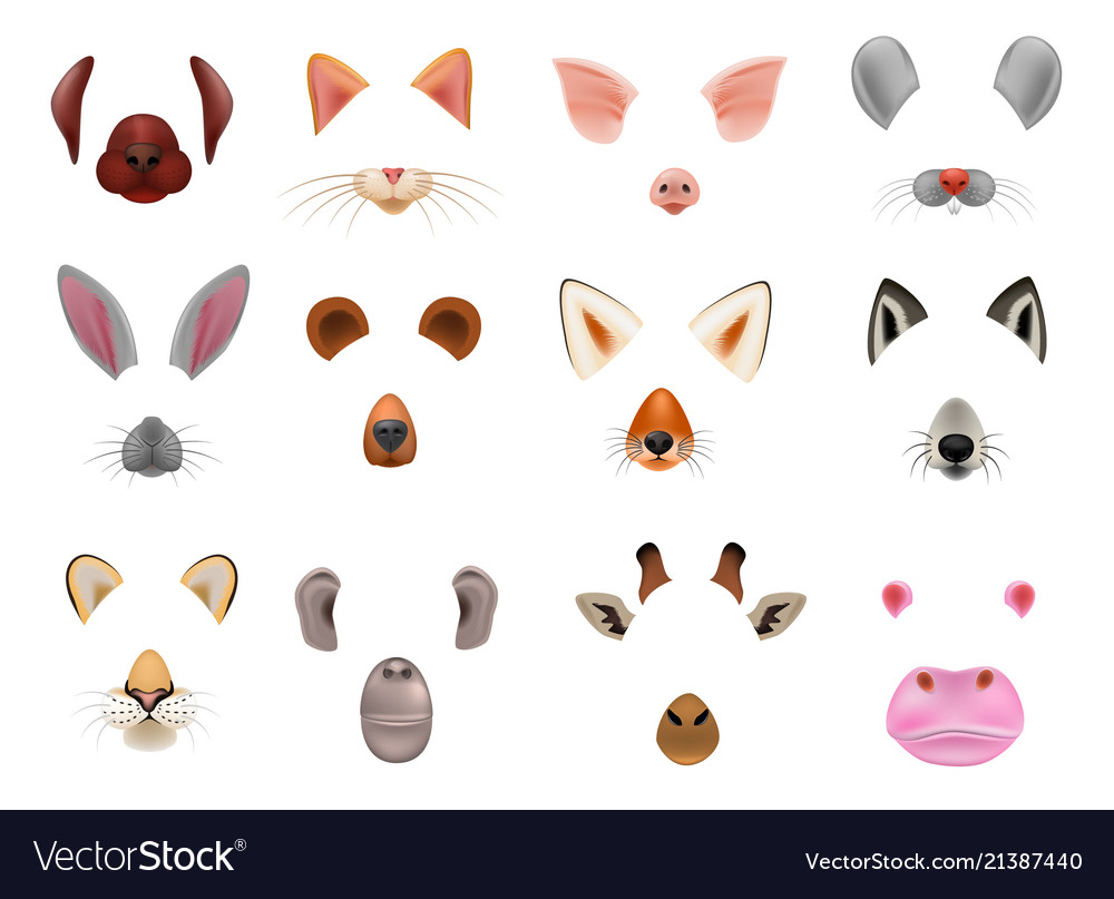 Animal mask animalistic masking face Royalty Free Vector