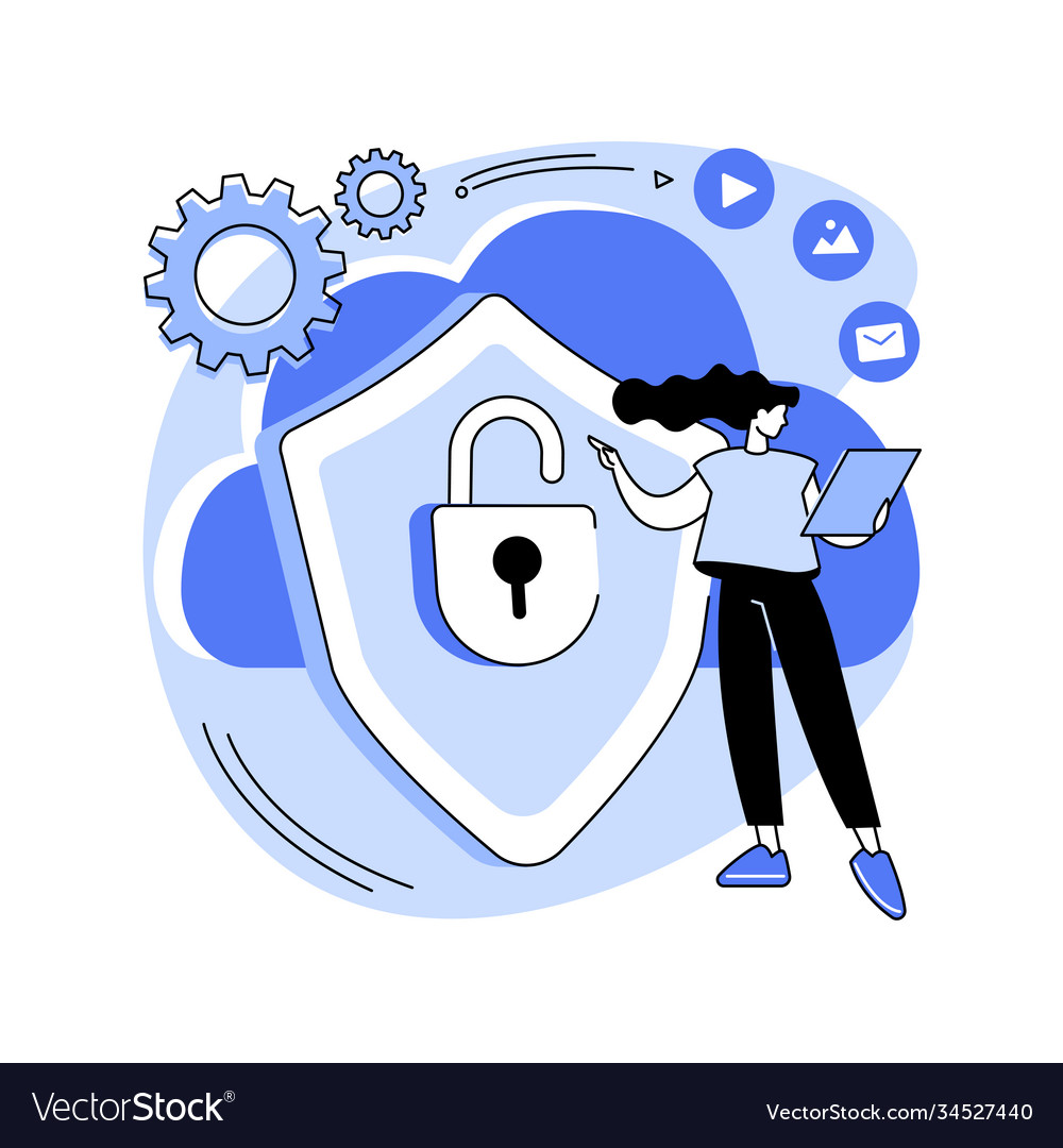 Cloud computing security abstract concept Vector Image Cloud computing security abstract concept