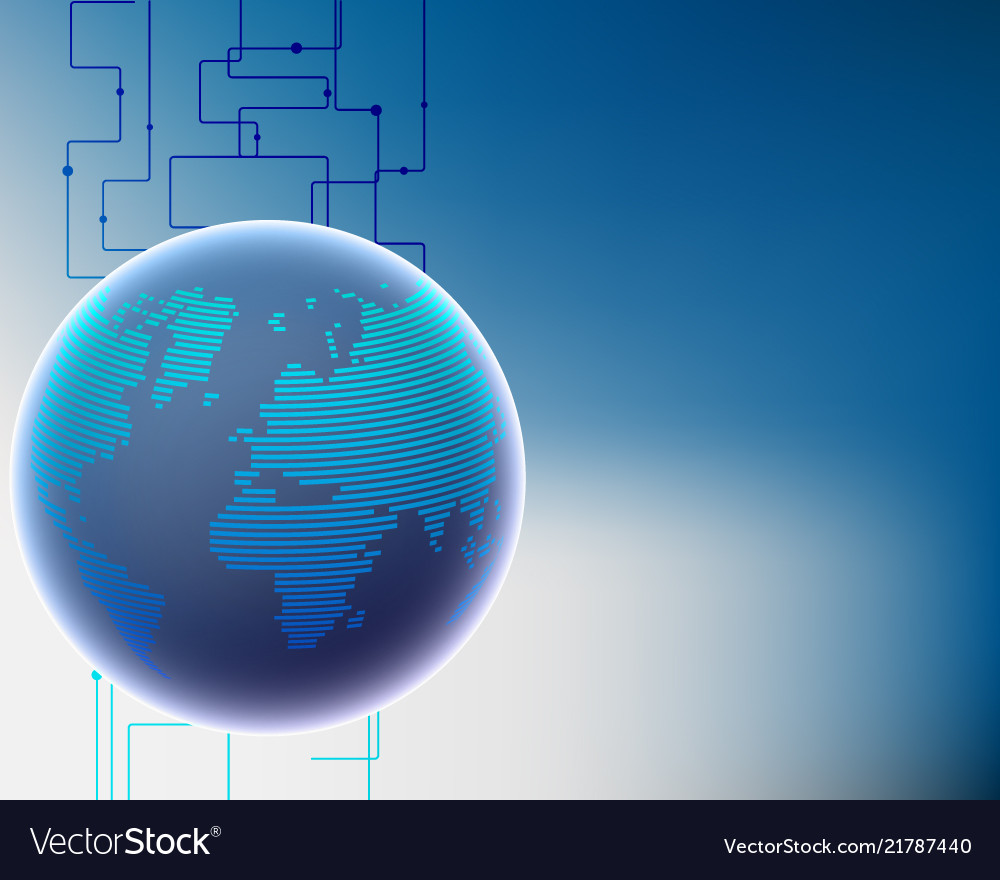 Global world cloud data information network line