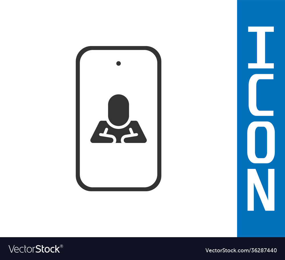 Grey online psychological counseling distance icon vector image Grey online psychological counseling distance icon