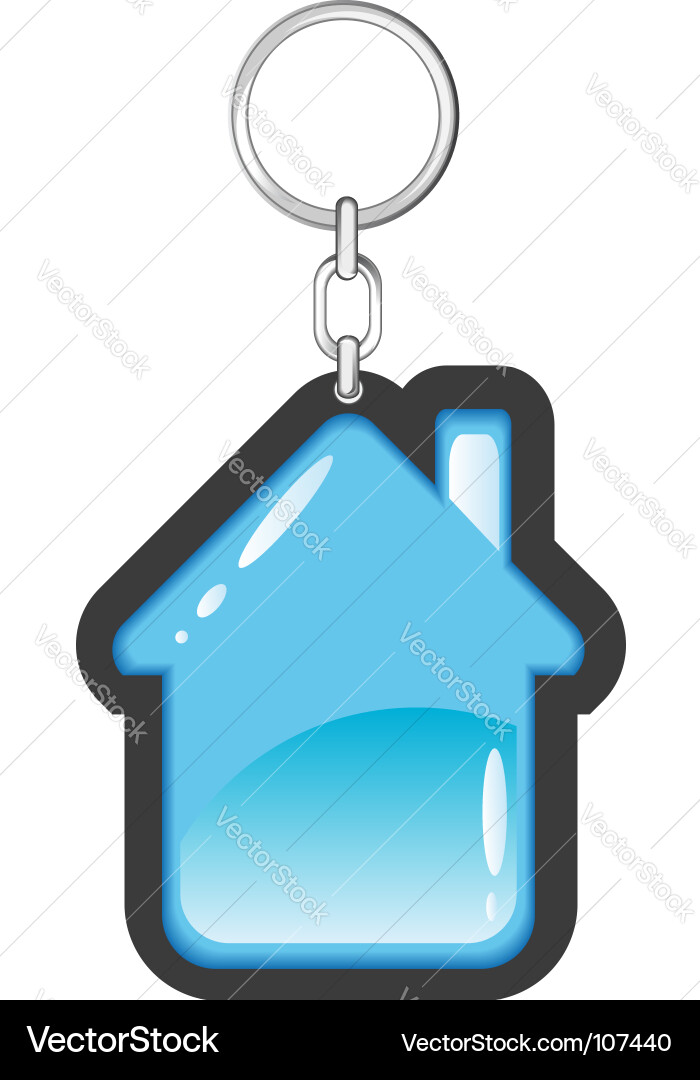 House as a key ring Royalty Free Vector Image - VectorStock
