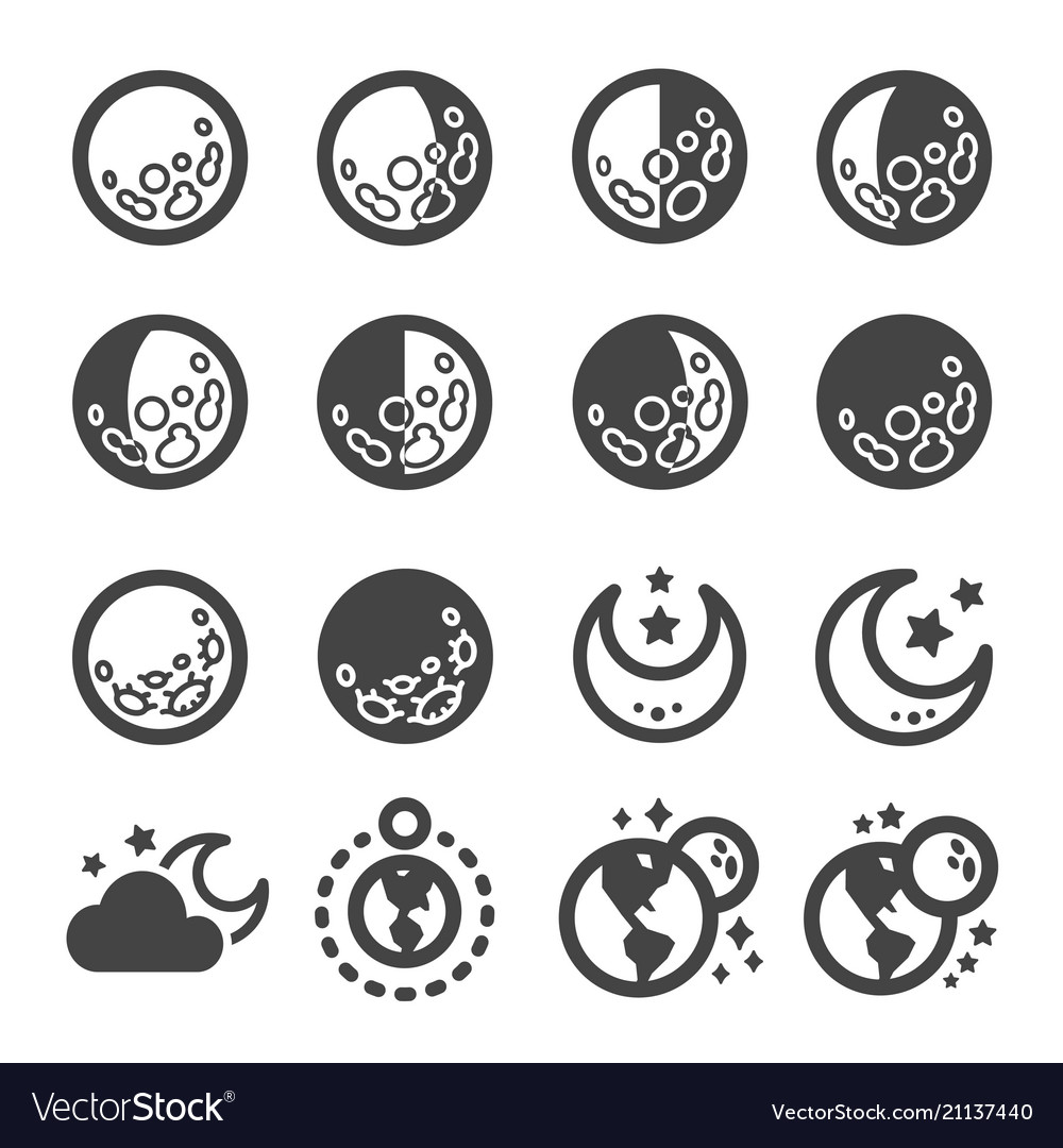 Moon icon vector image Moon icon