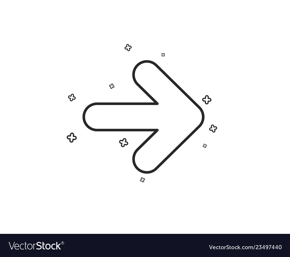 Next arrow line icon forward arrowhead