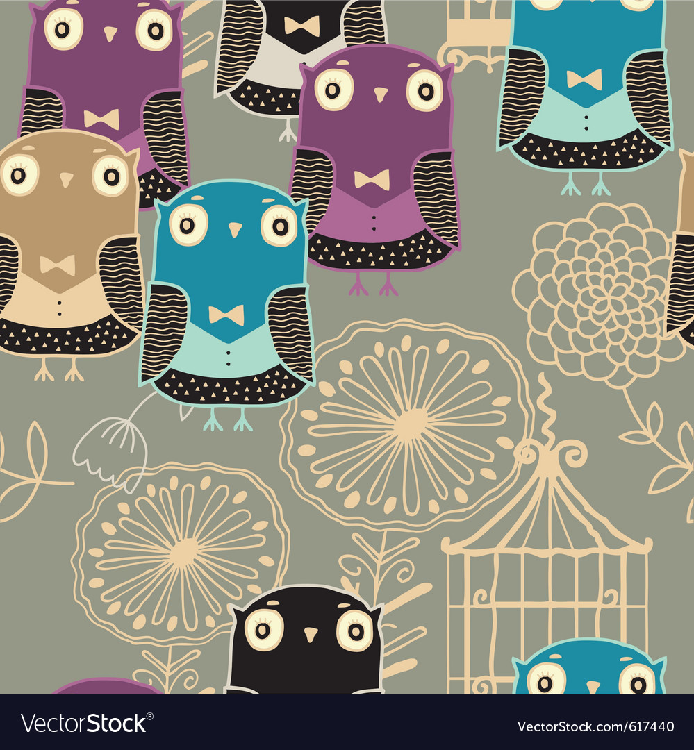 Owl pattern background