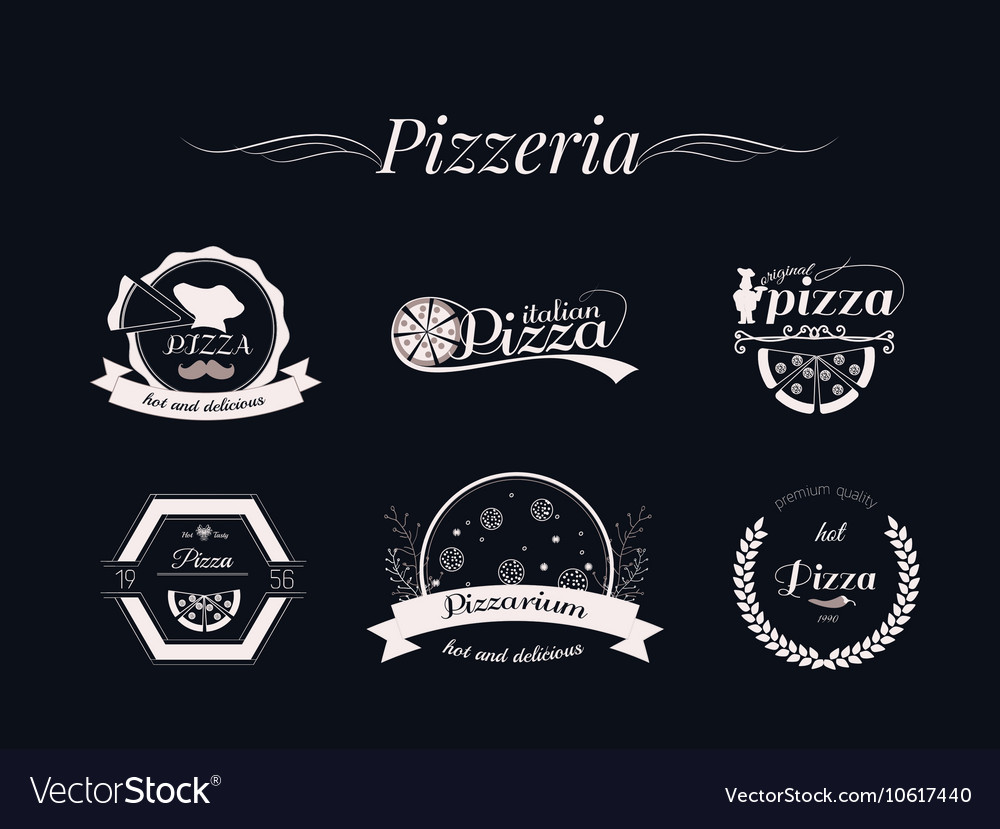 Pizza Logos & Badges - Pizzeria Set