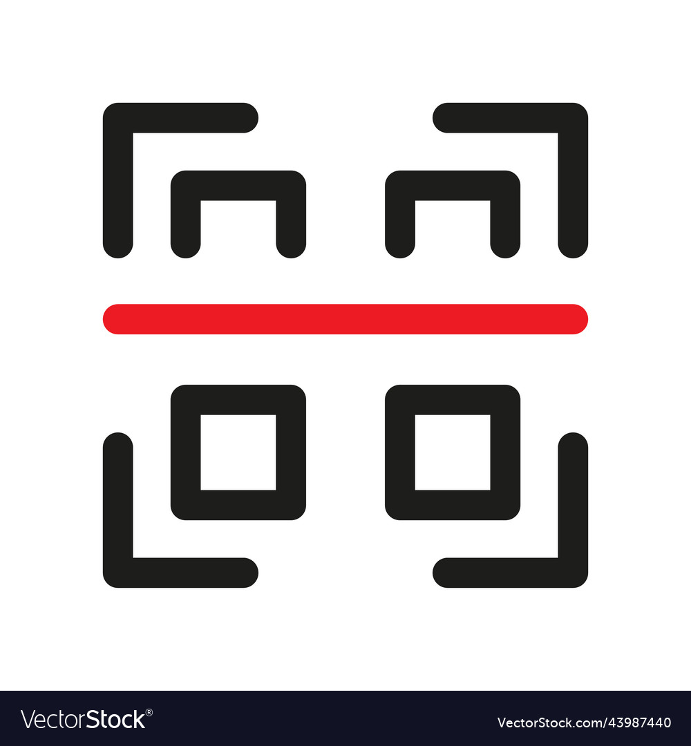 Qr code or qrcode icon scan vector image Qr code or qrcode icon scan